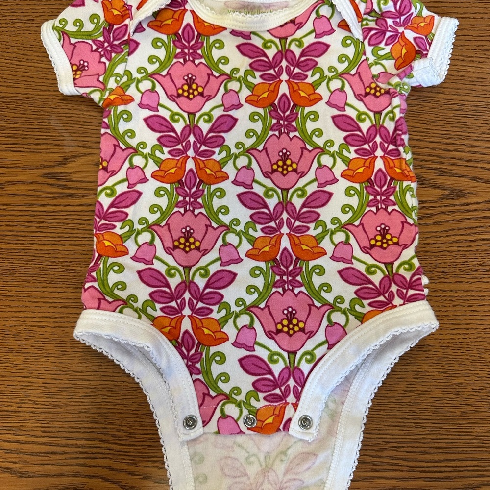 Vera Bradley Pink and Orange Floral Bodysuit